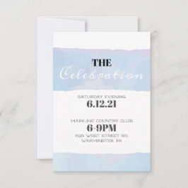 BAT MITZVAH svarskort för WATERCOLOR Pub Inbjudningar
