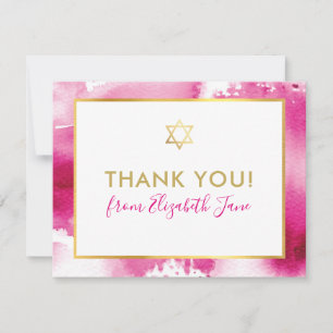 BAT MITZVAH tacka dig den guld- Tack Kort