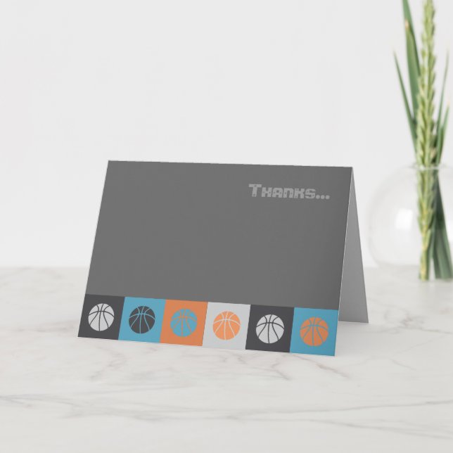 Bat mitzvah tackkort för BASKETBALL Pub (Framsida)