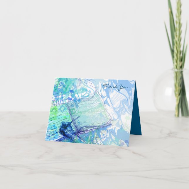 BAT MITZVAH tackkort för SPRÅKSKRIVAREN Pub (Framsida)