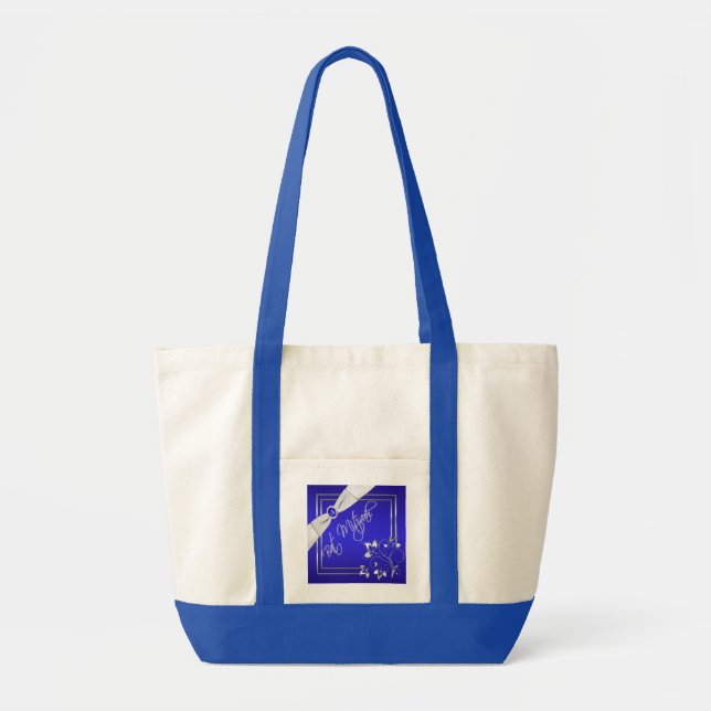 Bat mitzvah Tote Bag och Silver Jumbo Bag Tygkasse (Framsidan)