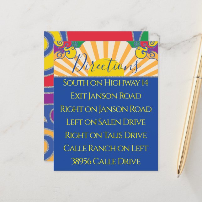 Bat mitzvah trålar för hölje/riktningskort i pub (Fram/Back In Situ)