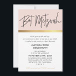 BAT MITZVAH trendig modern  rosa svart guld Inbjudningar<br><div class="desc">genom kat masard >> kat@simplysweetPAPERIE.com << Kärlek i designen, men vill se vissa ändringar - ett annat färg-schema, produkt, lägg till ett foto eller anpassad för ett annat tillfälle - ingen oro kontaktar mig bara via e-post - jag är lycklig för att hjälpa till! - - - - - -...</div>