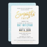 BAT MITZVAH turkos blått guld-skript SAMANTHA Inbjudningar<br><div class="desc">med kat masard >> kat@simplysweetPAPERIE.com <<< Ett trendigs inbjudningsdesign för ditt barns PUB/BAT MITZVAH installation som mall är det enkelt att lägga till egna uppgifter eller slått anpassningsknappen och du kan lägga till eller ändra text, typsnitt, storlekar osv. TIP: 1. Om du vill ändra/flytta grafik/ändra bakgrund slå färg knappen "anpassa"....</div>