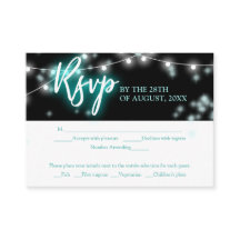 Bat Mitzvah Turkos Neon Tematiserad RSVP