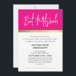 BAT MITZVAH ultratrendig, modern rosa svart guld Inbjudningar<br><div class="desc">by kat masard >> kat@simplysweetPAPERIE.com <<< En smart BAT MITZVAH design med all text inslag kan uppdateras av dig! Kärlek, men jag skulle vilja se vissa förändringar - ett annat färg-system, produkt, foto eller anpassad för ett annat tillfälle - ingen oro bara kontakta mig via e-post - jag är lycklig...</div>