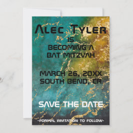 Bat mitzvah utrymme för BM Pub Spara datum Datumet