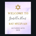 Bat mitzvah vattenfärg Pastel Lila Guld Välkommen Poster<br><div class="desc">Bat mitzvah vattenfärg Pastel Lila Guld VälkomstPoster</div>
