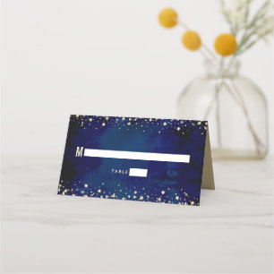 Bat mitzvah vattenfärgsskript Guld Glitter i Placeringskort