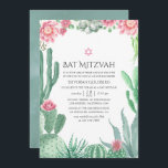 Bat mitzvah vattenfärgssucculenter inbjudningar<br><div class="desc">Trendigets självsådda anläggningar bat mitzvah inbjudan designad för att snabbt och enkelt kunna anpassas till dina händelsespecifikationer.</div>