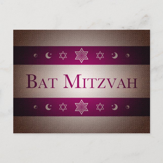 Bat mitzvah vykort (Framsida)