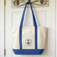 Båt-Namn Rope & Anchor Tote Bag