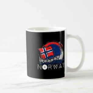 Båt norsk flagga Norge Viking skepp stolthet havet Kaffemugg
