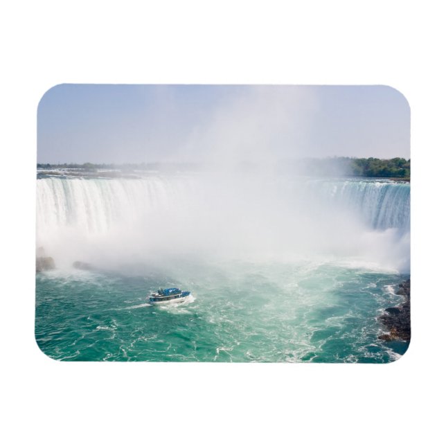 Båt och hästskoformade fallen från Niagarafallen Magnet (Horisontell)