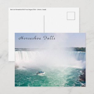 Båt och hästskohästen från Niagarafallen Vykort