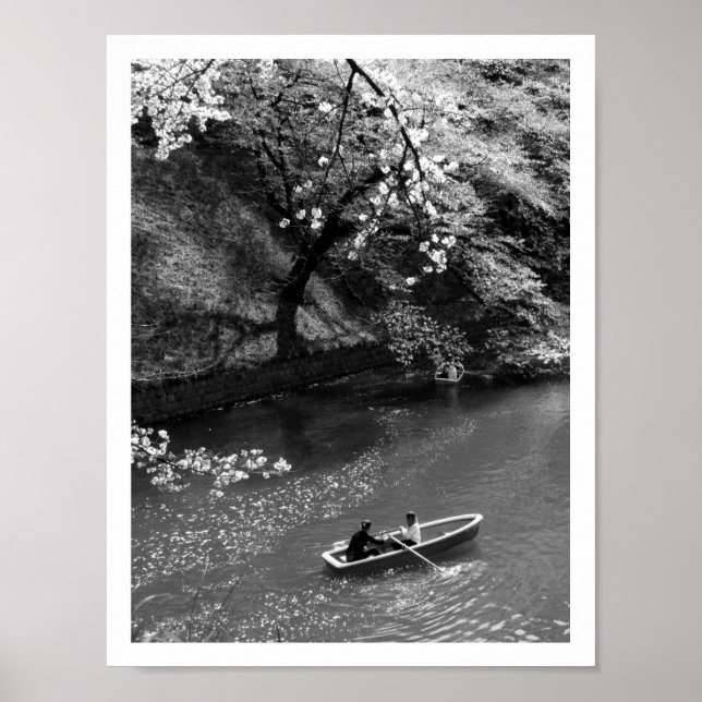 Båt på Chidorigafuchi: Tokyo, Japan Poster (Framsidan)