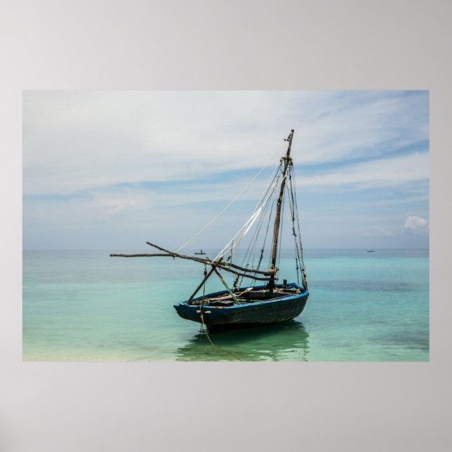 Båt på Cocoyer Beach - Haiti 2018 Poster (Framsidan)