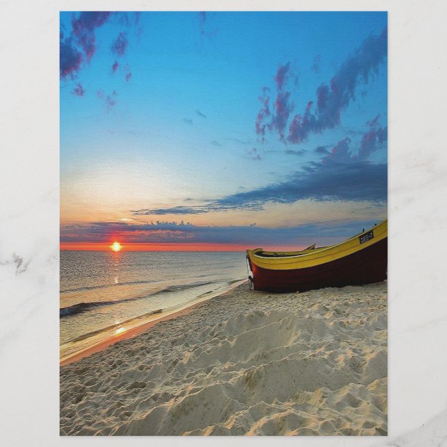 Båt på en beach (Framsida)