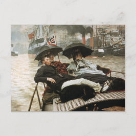 Båt på hamnen vykort