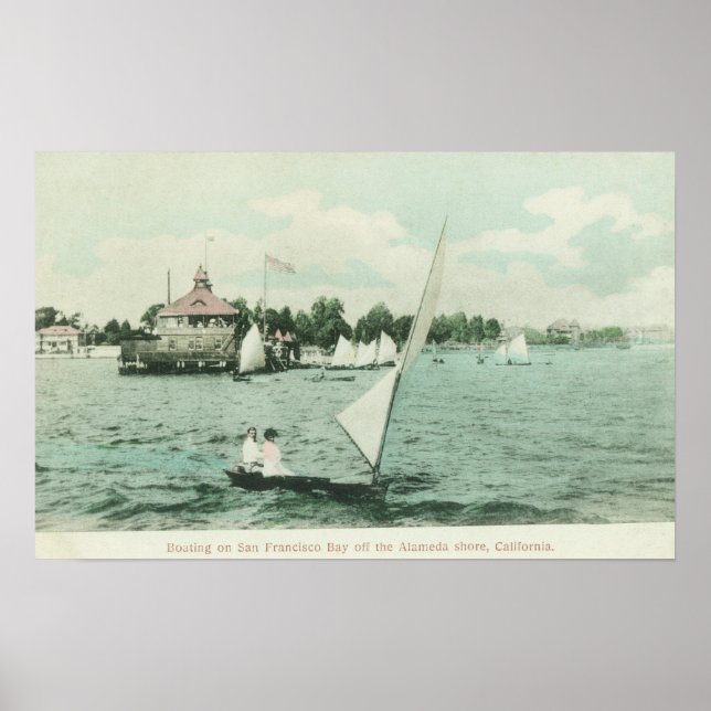 Båt på San Francisco BayAlameda, CA Poster (Framsidan)