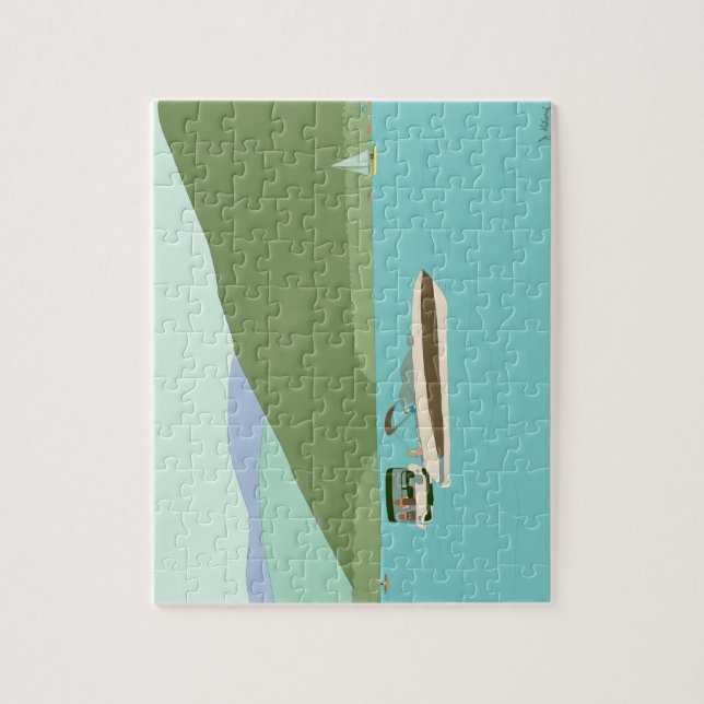 Båt på Sjö George Pussel (Vertikal)