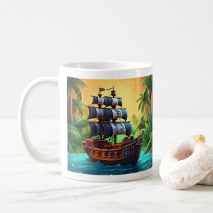 Båt pirat kaffemugg