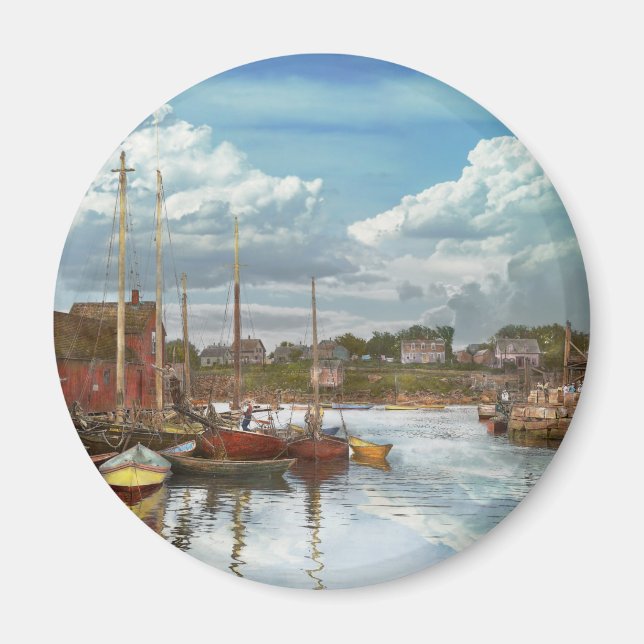 Båt - Rockport Mass - Motif Number 1 - 1906 Magnet (Framsidan)