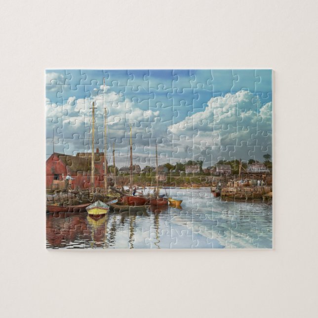 Båt - Rockport Mass - Motif Number One - 1906 Pussel (Horisontell)