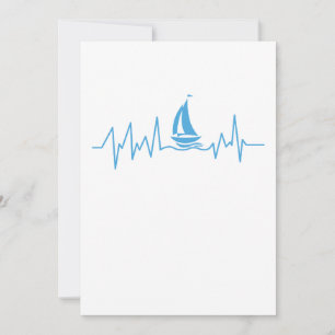 Båt Sailing Gift Heartslag Funny Sailboat