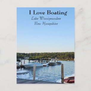 Båt sjö Winnipesaukee Vykort