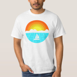 Båt till havs! Havet och Sol! Vaceringstid! T Shirt