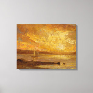 Båt till sjöss - Edward Mitchell Bannister - c1890 Canvastryck