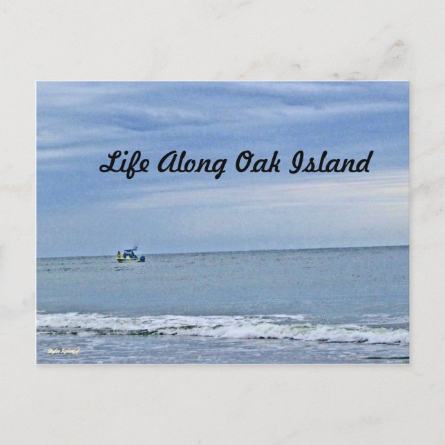 Båt ut till havs vykort (Framsida)