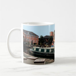 Båt, vid Leeds-kanalen Kaffemugg