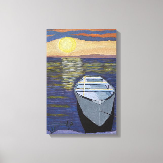 Båt vid strand Canvas Art  (Framsida)