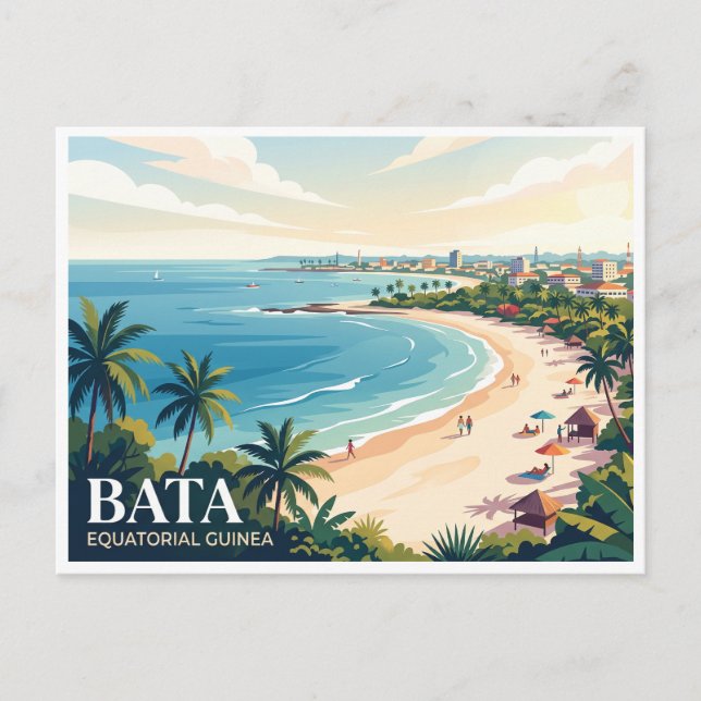 Bata kust Ekvatorialguinea Vykort (Framsida)
