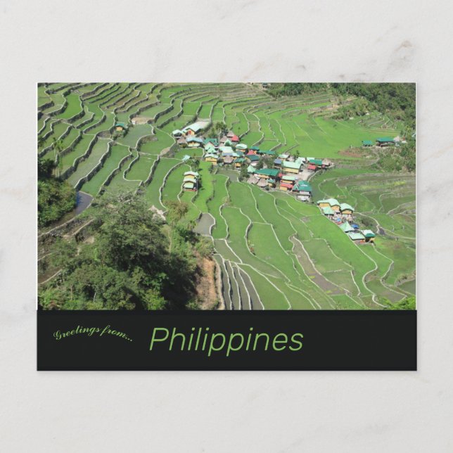 Batad Ris Terraces nära Banaue Ifugao Filippinerna Vykort (Framsida)