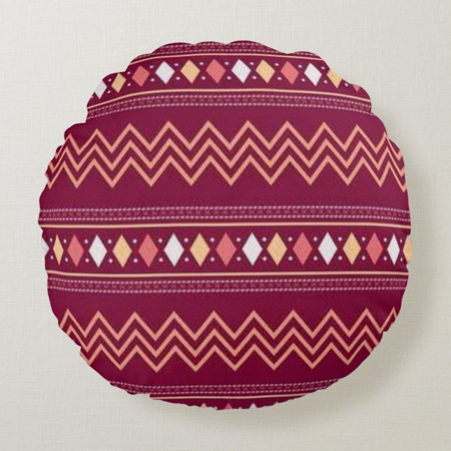 Batak Round Pillow Rund Kudde (Framsidan)