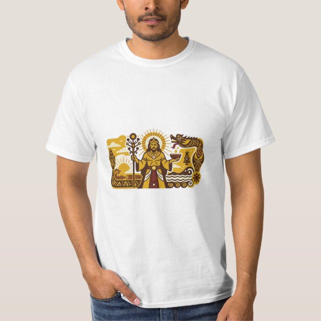 Batakmytologi (Mulajadi na Bolon) T Shirt (Framsida)