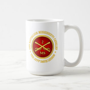 BataljonMississippi för CSC -2nd kavalleri Kaffemugg
