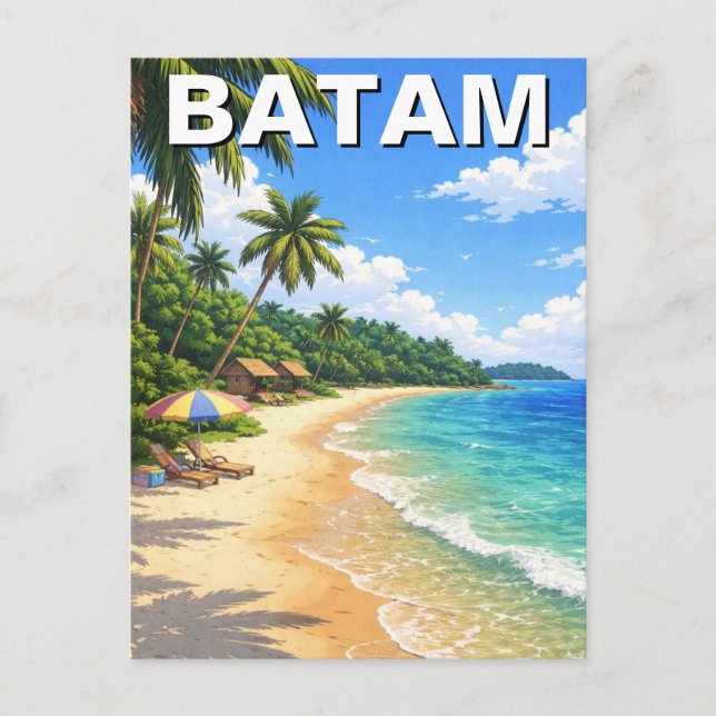 Batam Indonesia Travel Vykort (Framsida)