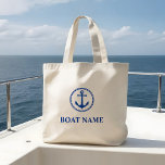 Båtankaren i Namn Jumbo Tygkasse<br><div class="desc">Blåhavsankaret "Large Tote Bag" för havets Namn-flotta</div>