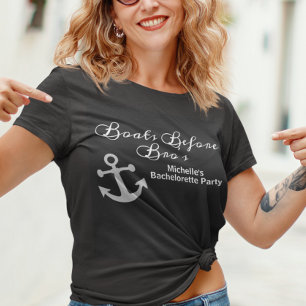 Båtar före Bros Bachelorette Party Cruise T Shirt