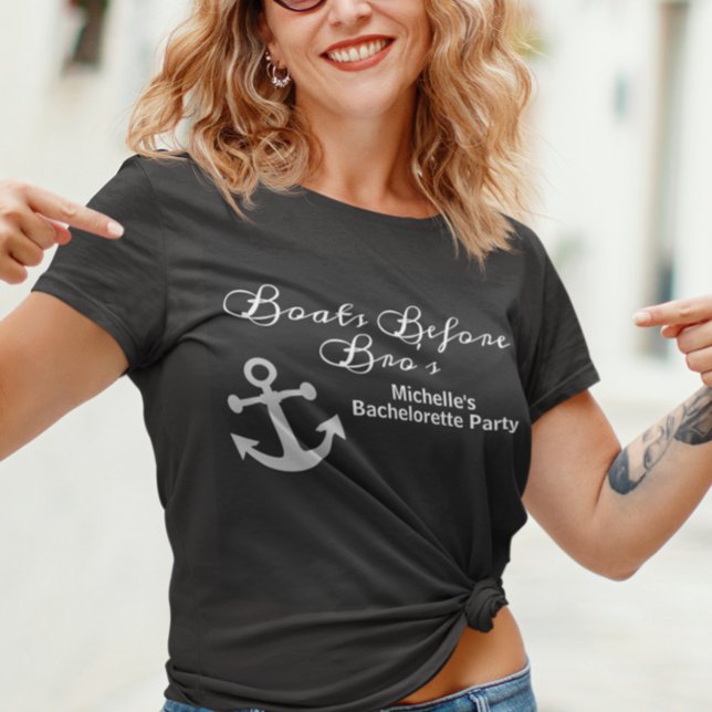 Båtar före Bros Bachelorette Party Cruise T Shirt (Skapare uppladdad)
