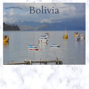 Båtar i Bolivia Vykort