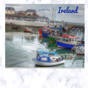 Båtar i Cobh Kork Ireland Vykort