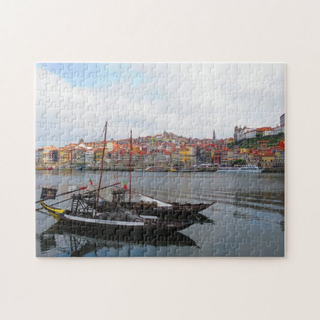 Båtar i Douro-floden - Porto, Portugal Pussel (Horisontell)