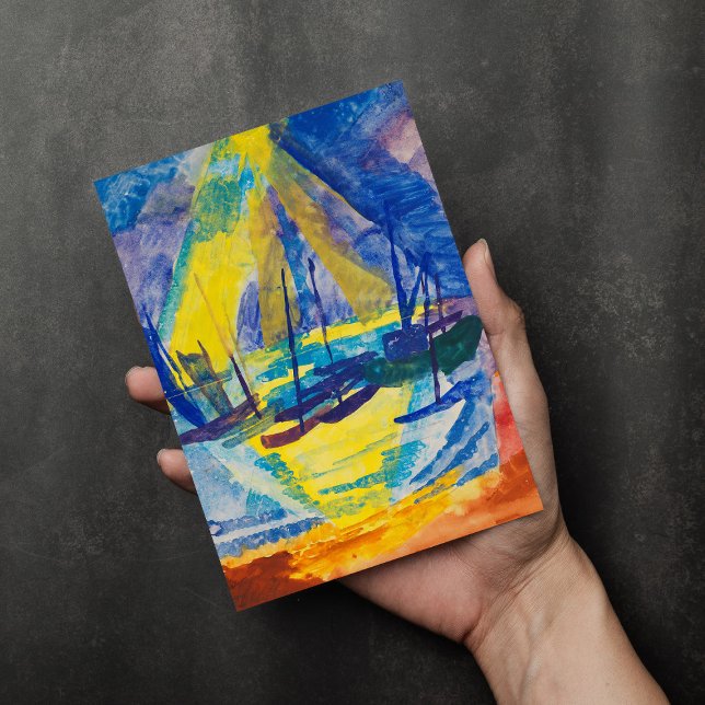 Båtar i Evening Sol | Fritz Schaefler Kort (Skapare uppladdad)