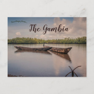 Båtar i Gambia Vykort