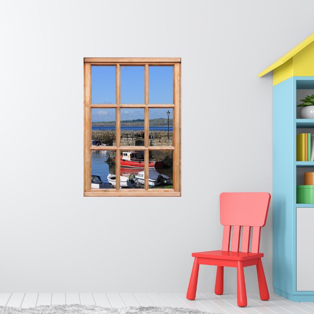 Båtar i hamn - Fake Window Fiew Poster (Barnkammare 1)